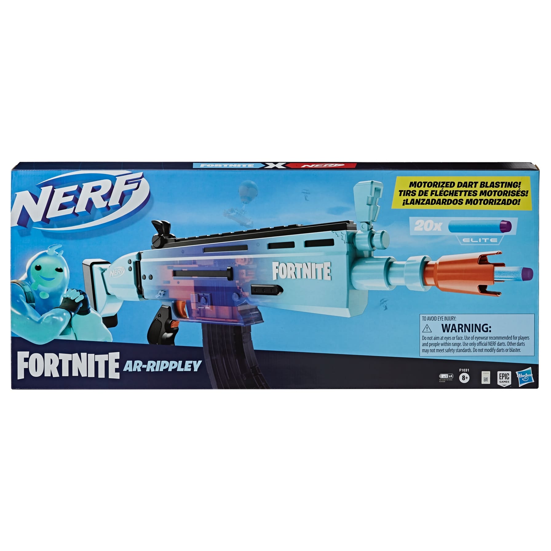 Nerf Fortnite AR-Rippley Motorized Elite Dart Blaster NEW Hasbro 