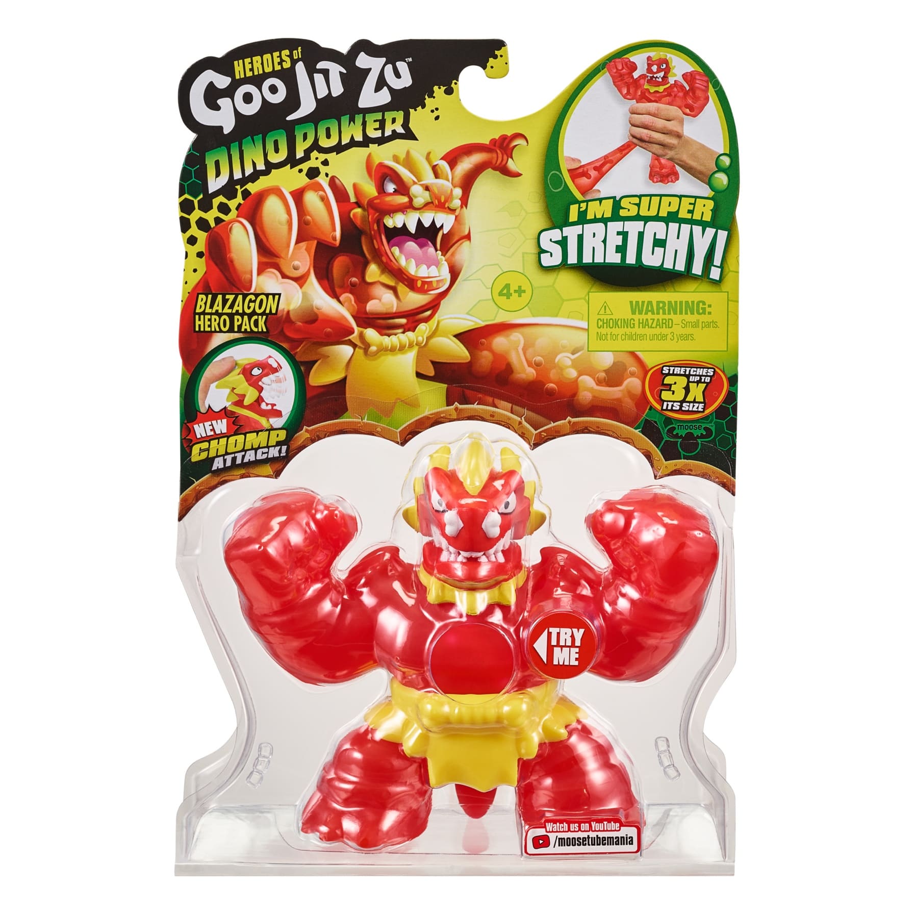 Stretches up to 3x Original Size for sale online Heroes of Goo JIT Zu Dino Power Action Figure